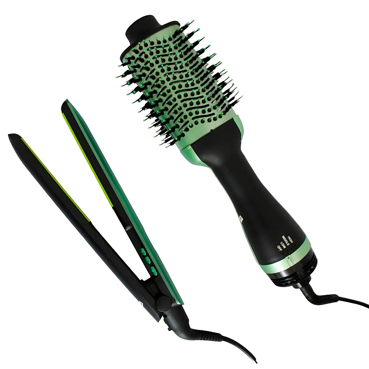 Combo 2 en 1 Plancha + Cepillo Secador Cabello PRO-2501