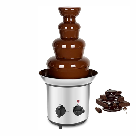 Fuente De Chocolate Fondue 4 Niveles En Acero Inoxidable