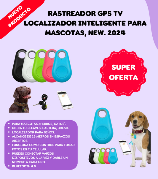 Rastreador Gps Tv Localizador Inteligente Para Mascotas, New. 2024para Mascotas, (perros, gatos).